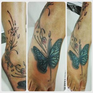 tattoo-farfalle-caviglia-by-@1985skull