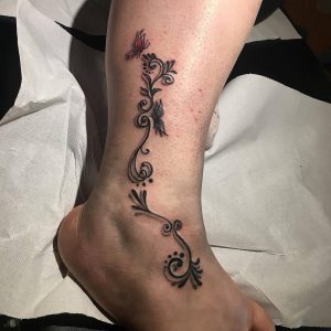 tattoo-farfalle-caviglia-by-@4lifetattoostudio