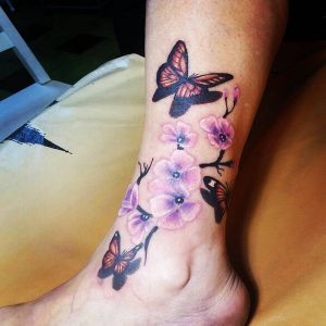 tattoo-farfalle-caviglia-by-@andreabonacchilobracco