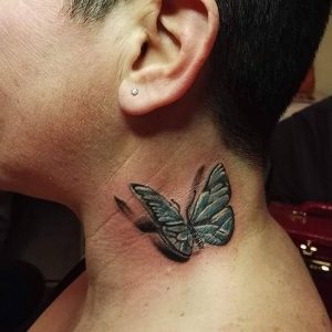 tattoo-farfalle-collo-by-@miletattoo