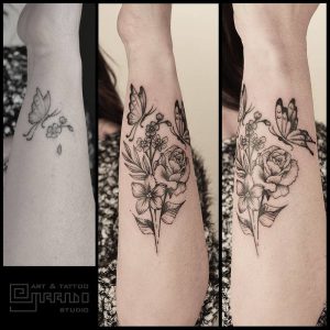 tattoo-farfalle-e-fiori-by-@antonellogurrado