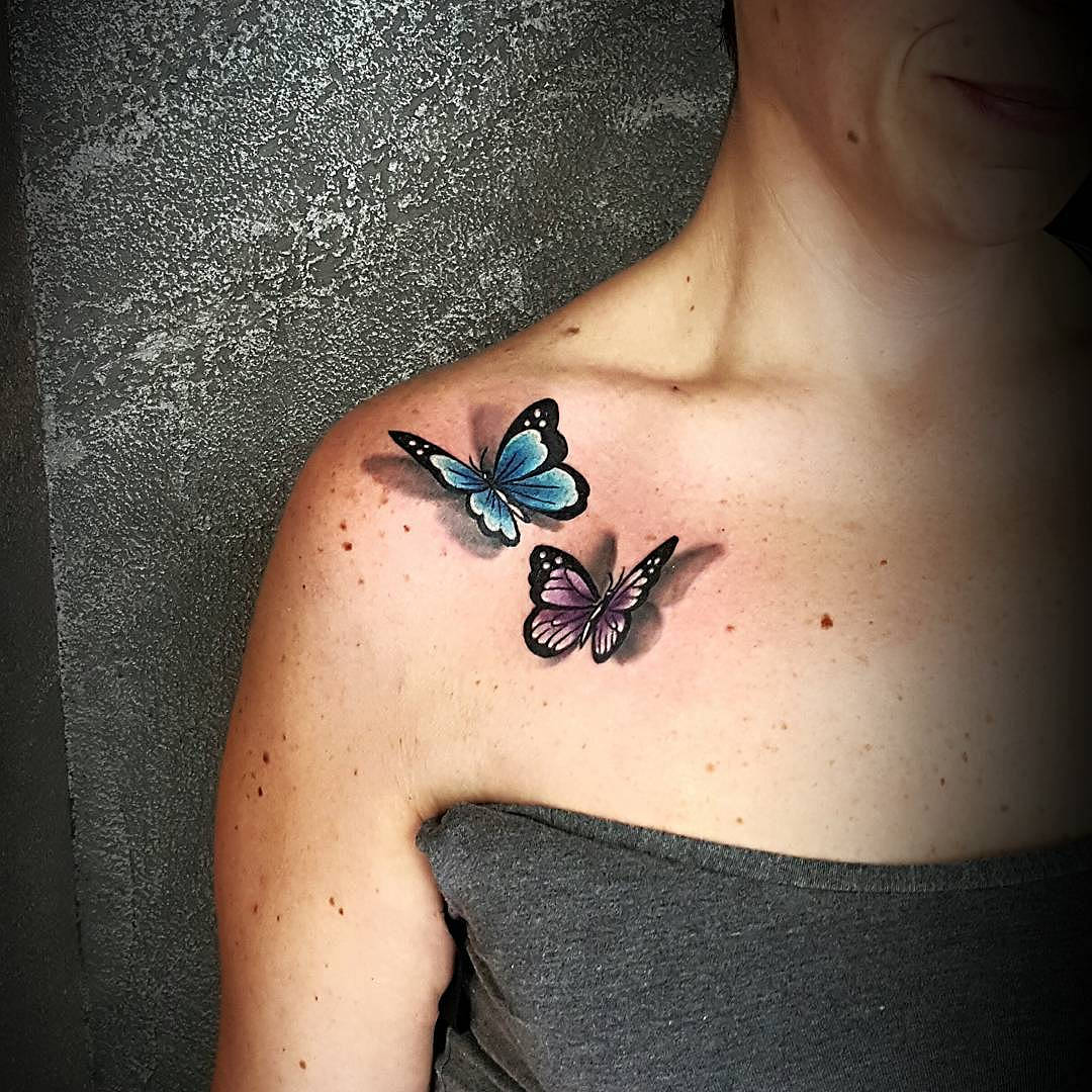 tatuaggio-farfalle-realistiche-by-@lineanera89