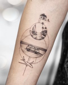 tattoo aereoplano by @mrtnv