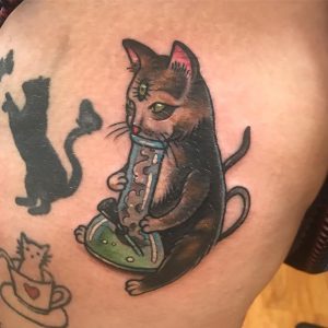 Tattoo gatto by @chriswelchtattoo