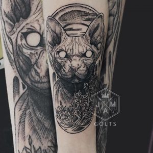 Tattoo gatto by @nas_gol