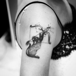 Tattoo gatto by @ven_ropik_art