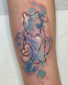 tattoo gatto by @queenofdiamondstattoostudio