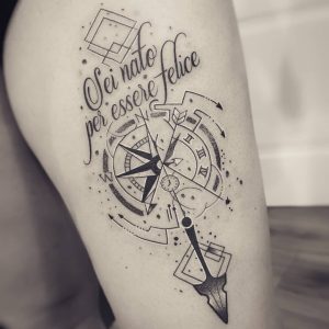 windrose tattoo by @ale.maggiulli.tattoo