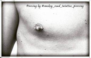 nipple piercing by @smokey_road_tatattoo_piercing