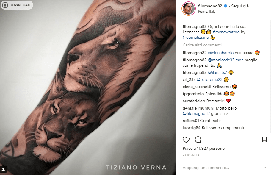 Filippo Magnini nuovo tatuaggio