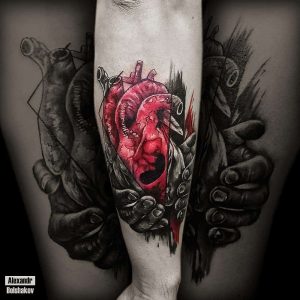 tattoo cuore by @bolshak0ff