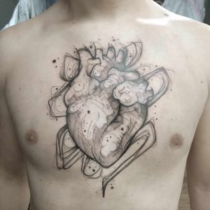 tattoo cuore by @yagotav