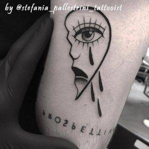tattoo cuore meta lacrima pianto by @stefania_pallestrini_tattooist