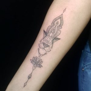 fiore di loto tattoo leone by @solkatattoo