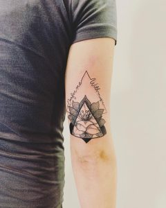 fiore di loto tattoo triangle by @efiartist