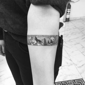 tattoo linee nere paesaggio by @b_netedu