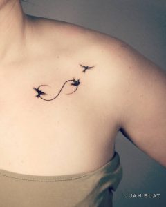 tattoo infinito rondini by @juan_blat_tatuajes