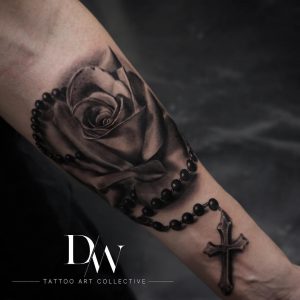 tattoo rosario rosa by @dreamworxink