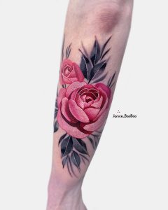 tattoo rose braccio by @janice_baobao