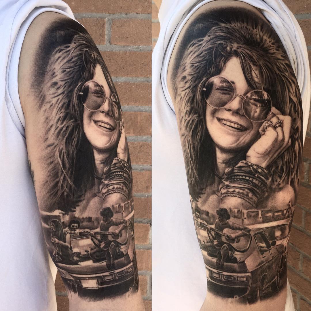 idee tatuaggi Janis Joplin by @andreabrusadintattoos